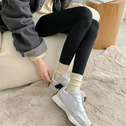 2024 New Winter  Cashmere Wool Women Socks  Casual japanese fashion Solid Color Thicker Long Sock Girls Thermal Warm Crew Sock