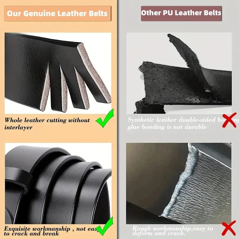 Luxury Genuine Leather Women Belt for Jeans and Dress Vintage Suede Cowhide Waistband Golden Square Buckle Ladies Trendy Belts