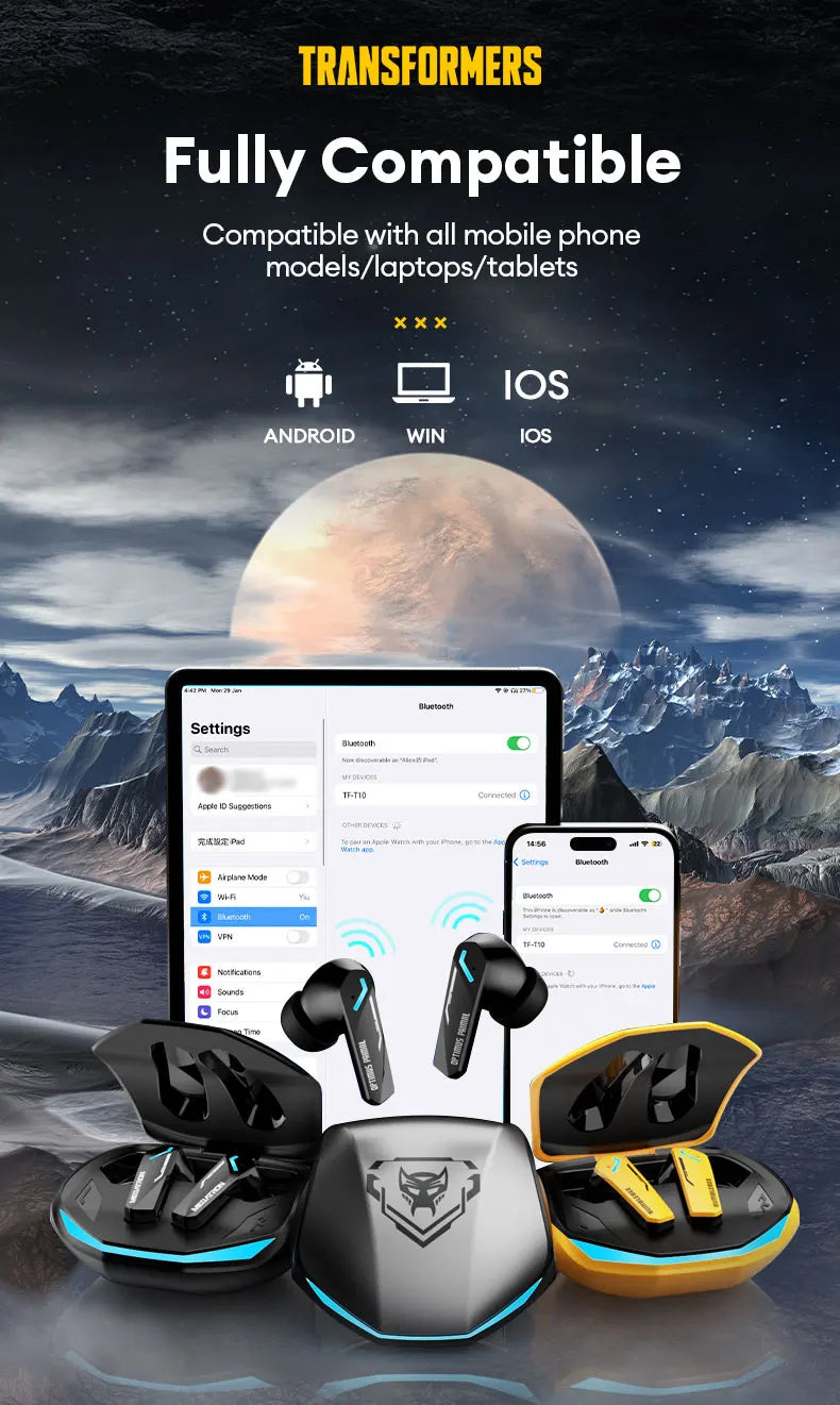 free shippping items cheap TRANSFORMERS TF-T10 True Wireless Bluetooth Earphones Music Headphones High Quality Choice Earbuds