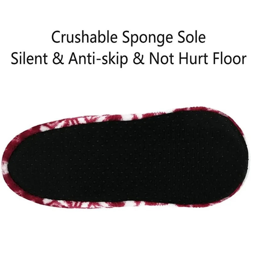 Winter Warm Slipper Womens House Fluffy Christmas Elk Fur Contton Plush Skid Anti Indoor Flat Fuzzy Female Shoes Home Boots 2023