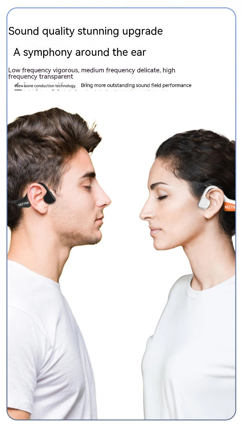 MZYMI A20 Bone Conduction Neckband Wireless Earphones Mijia Bluetooth Headphones Sports Over Ear Headset With Mic Stereo Earbud