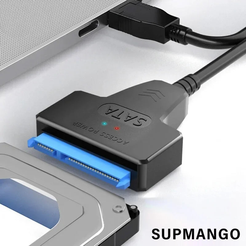 SATA To USB 3.0 / 2.0 Cable For 2.5 Inch External HDD SSD Hard Drive SATA 3 22 Pin Adapter USB 3.0 To Sata III Cord Up to 6 Gbp