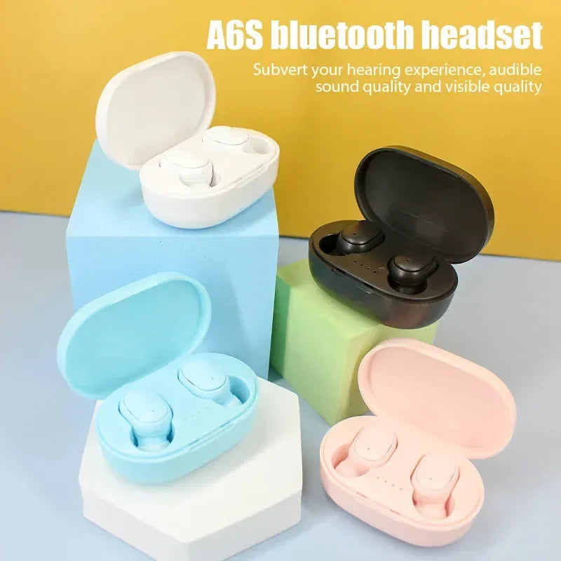A6S TWS Bluetooth Wireless Headphones Wireless Earbuds 5.0 TWS Earphone Noise Cancelling Mic for Xiaomi iPhone Huawei Samsung