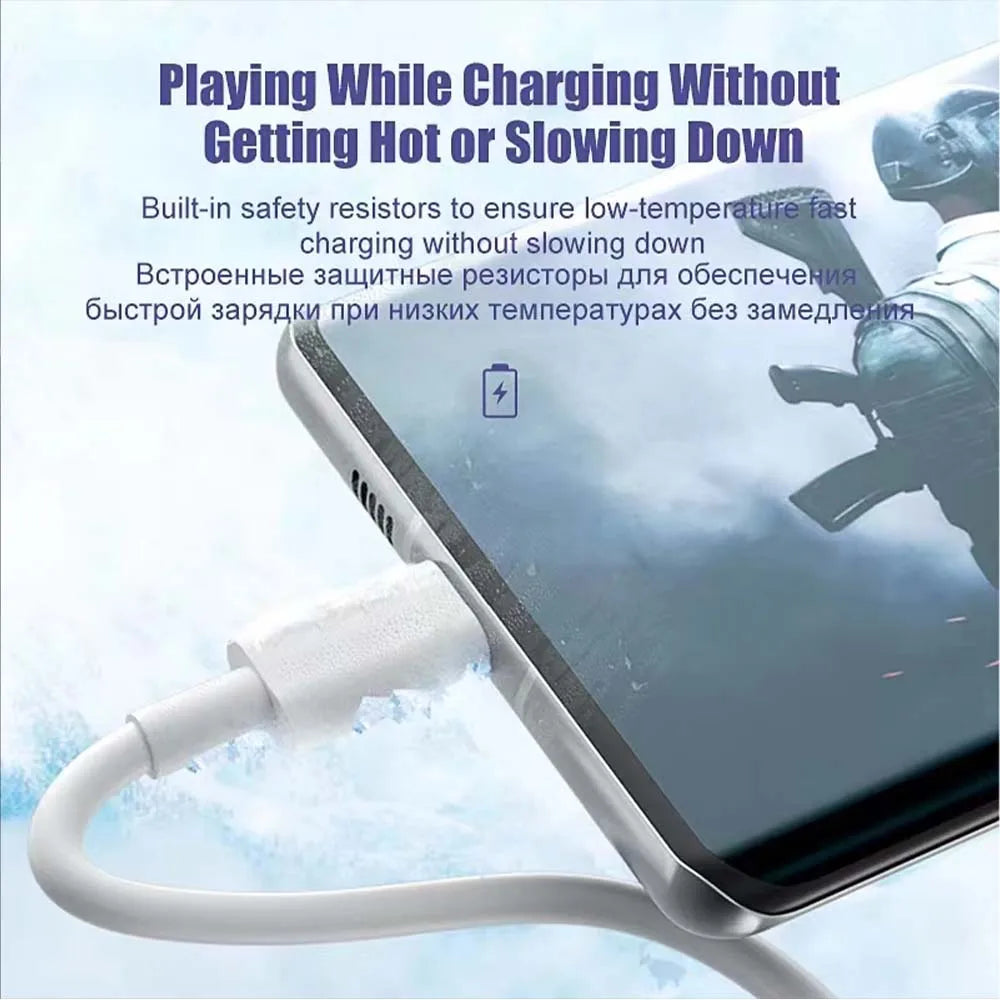 NNBILI 1-3PCS 10A 100W Type C Super Fast Charging Cable Data Cord For Samsung Huawei Xiaomi Redmi Quick Charing USB C Cables NNB