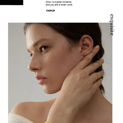 Yhpup 60mm Waterproof 316L Stainless Steel Round Smooth Bracelet Bangle Women Minimalist 18k Gold Color Texture Charm Jewelry