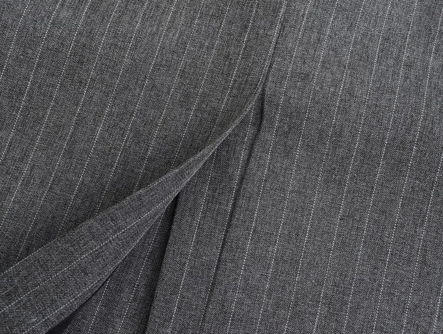 TRAF 2024 Spring Women Fashion Grey 2 Piece Sets Woman Pinstripes Pockets Slim Blazer Coat + Zipper Versatile Female Mini Skirts