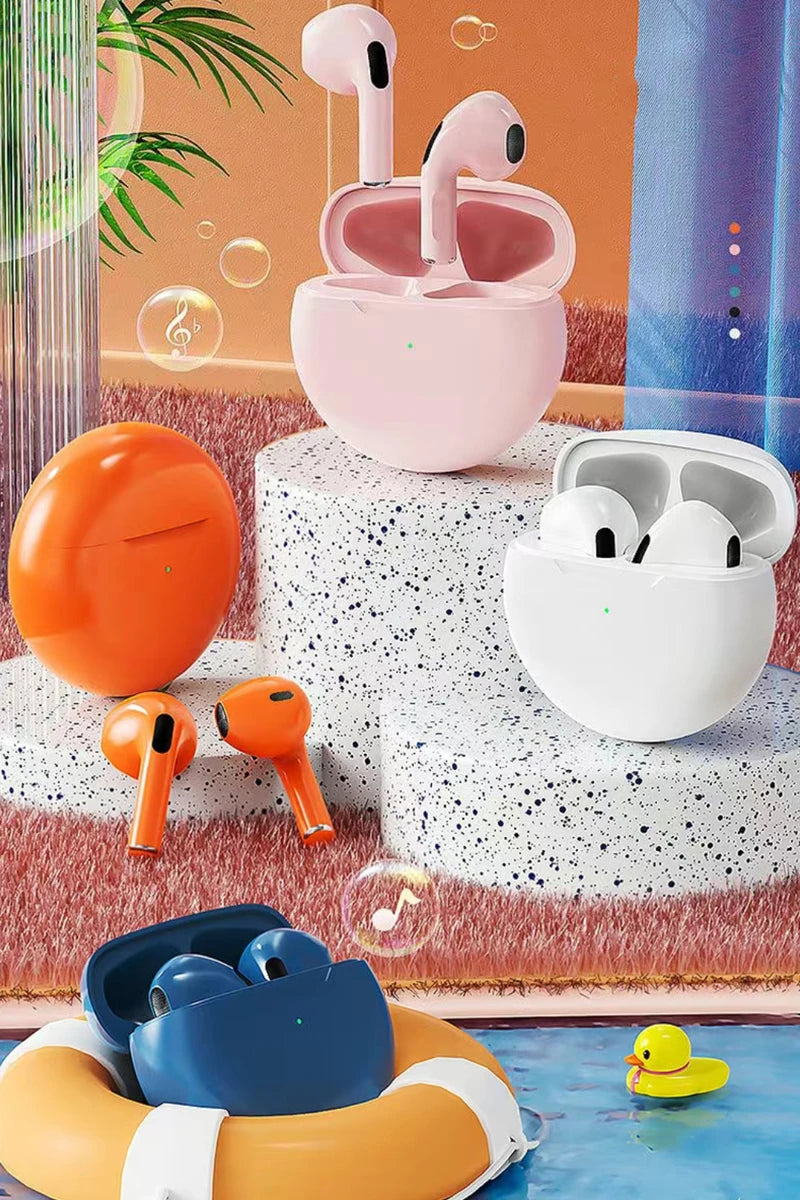 Original Air Pro 6 TWS Wireless Headphones Fone Bluetooth Earphones Mic Pods InEar Earpods Pro6 sport Headset For Xiaomi