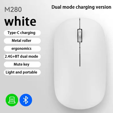 Xiaomi Wireless Mouse Type-C Charging Silent Click Portable Office Ergonomic Laptop Universal Lightweight Office Game No-Noise