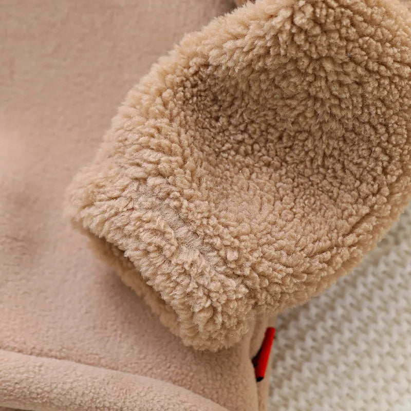 IYEAL Children's Jacket Coat Autumn Winter Warm Fleece Outerwear Boys Clothing Fleece Thickened Boy Clothes 4 8 to 10 years
