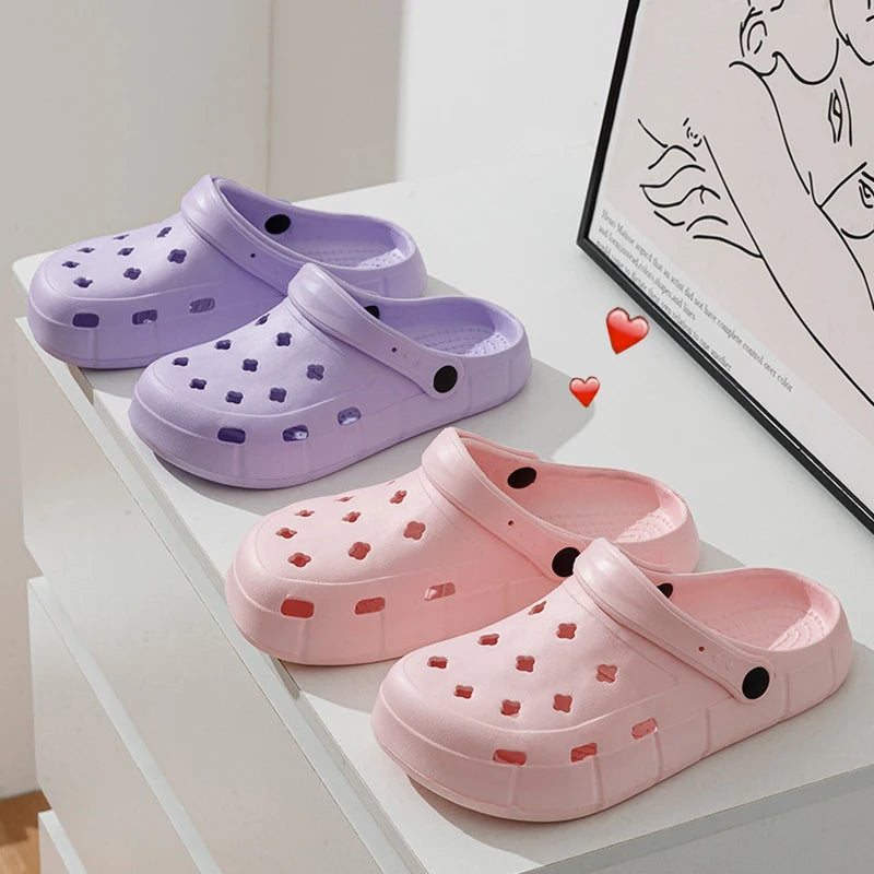 Clogs Women Sandals Summer Casual EVA Lightweight Outdoor Women's Shoes Anti Slip Thick Sole Beach Slides Couple Garden Shoes