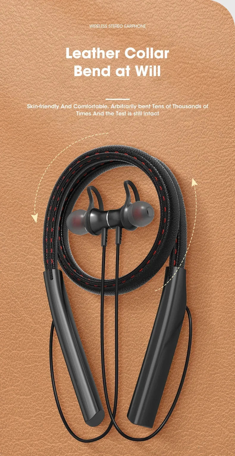 80 Hours Playback Wireless Headphones Bass Sport Bluetooth Headphone HiFi Earbuds Bluetooth Wireless Headset with Microphone