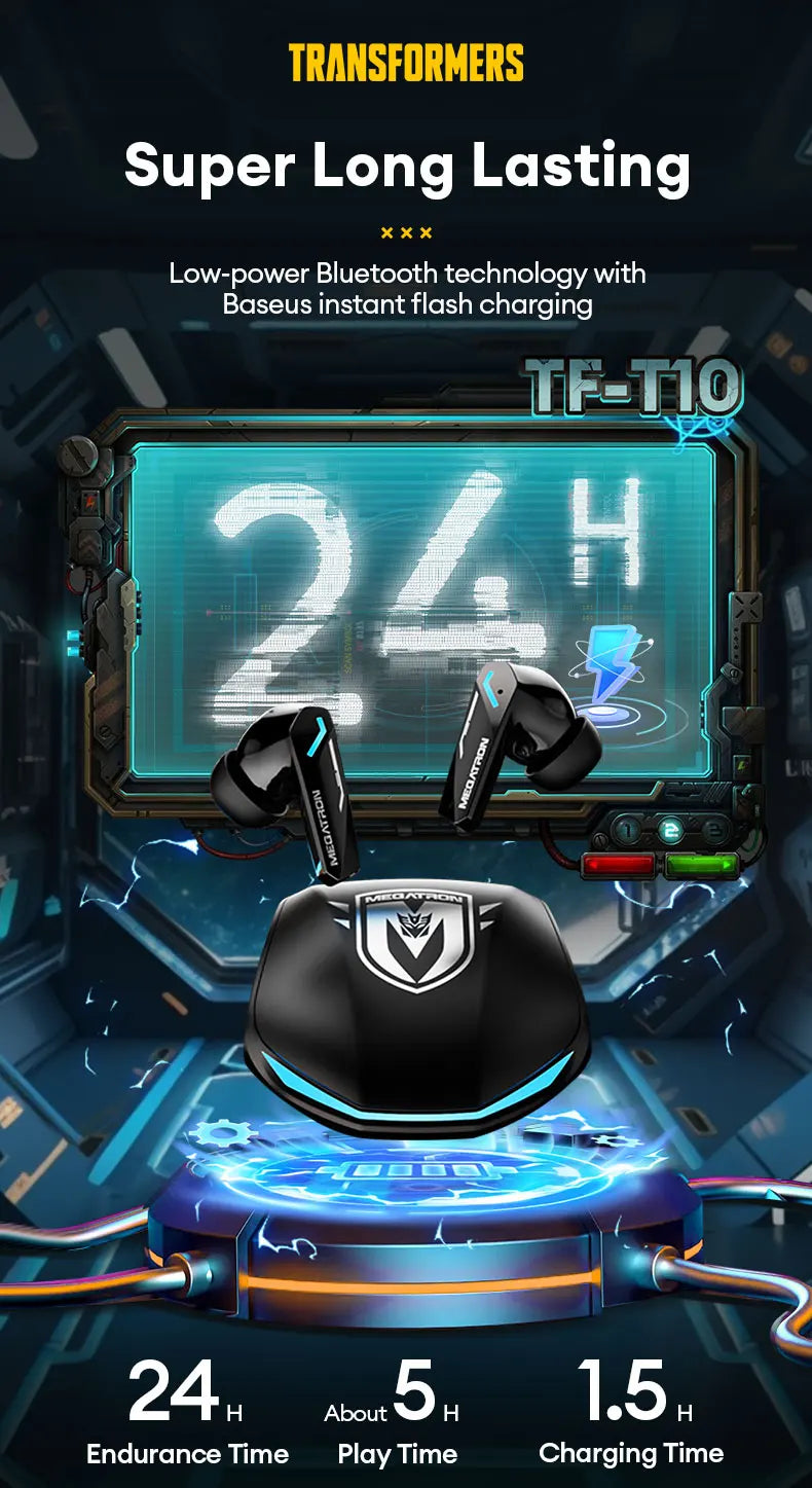 free shippping items cheap TRANSFORMERS TF-T10 True Wireless Bluetooth Earphones Music Headphones High Quality Choice Earbuds
