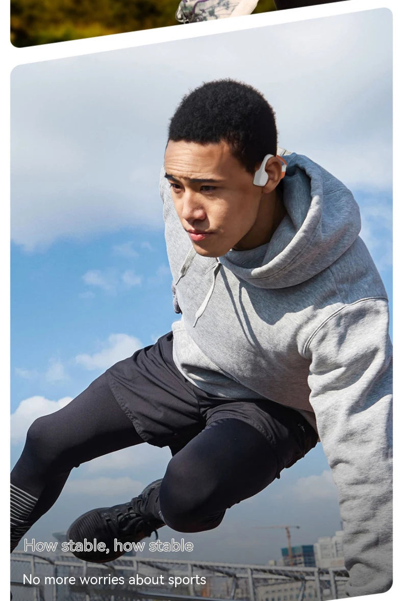 MZYMI A20 Bone Conduction Neckband Wireless Earphones Mijia Bluetooth Headphones Sports Over Ear Headset With Mic Stereo Earbud