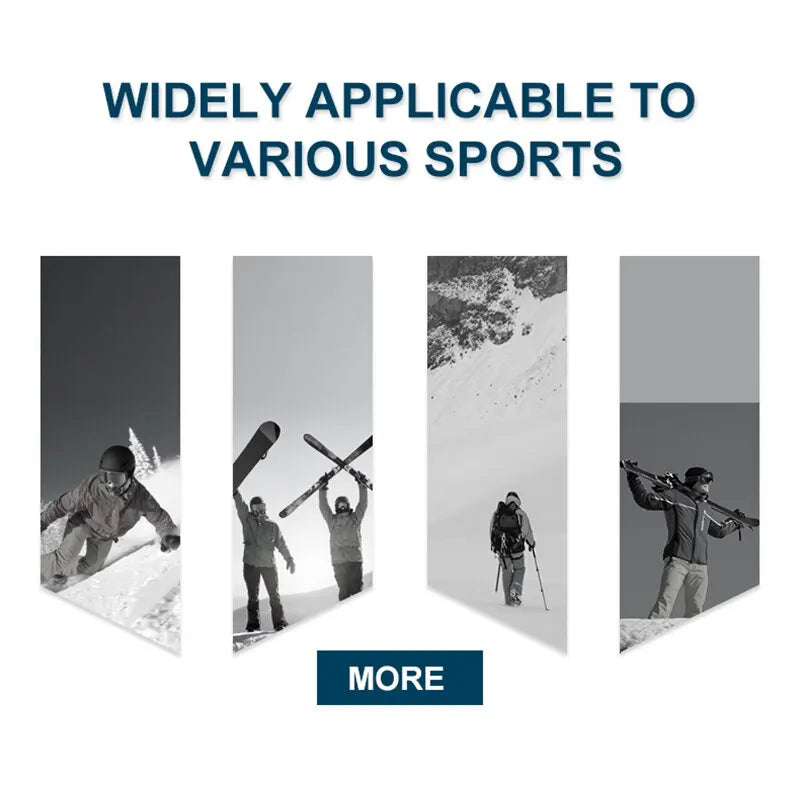 Winter Snowboard Ski Gloves Unisex PU Leather Non-slip Touch Screen Waterproof Motorcycle Cycling Fleece Warm Snow Sports Gloves