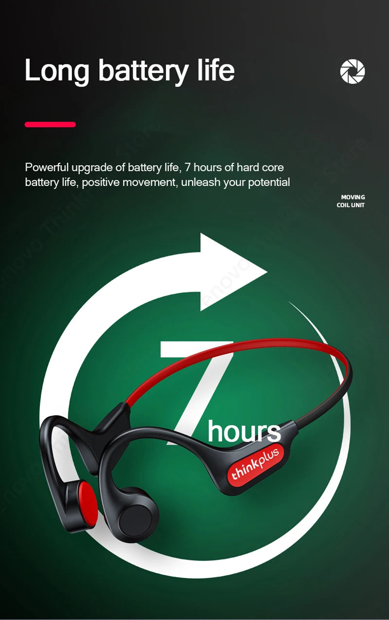 Lenovo X4 X5 X3 Pro Bone Conduction Earphones Wireless Headphones Bluetooth Earphones Headset Hifi Wireless Earbuds