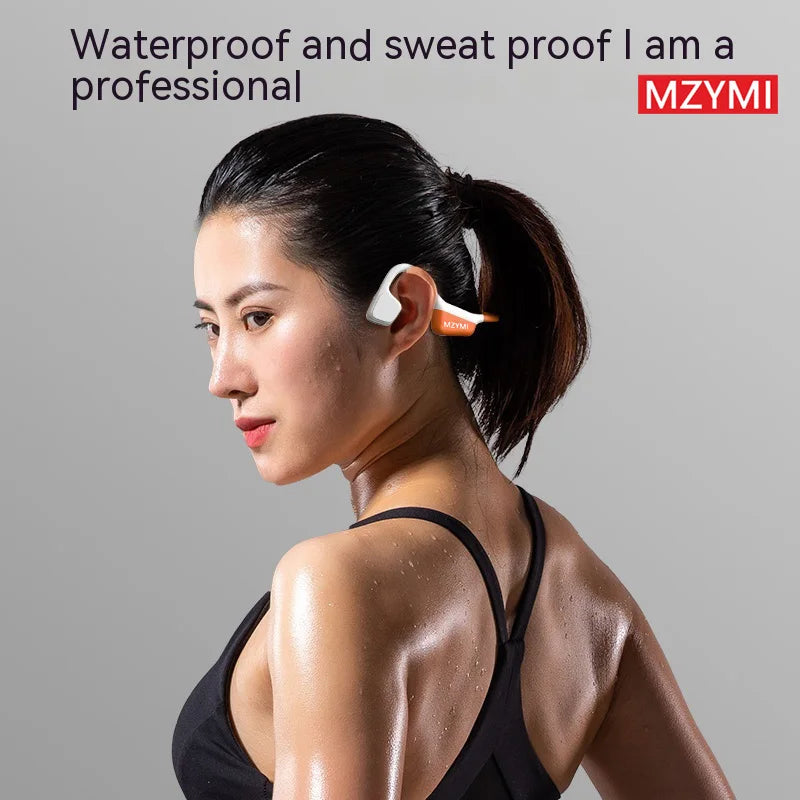 MZYMI A20 Bone Conduction Neckband Wireless Earphones Mijia Bluetooth Headphones Sports Over Ear Headset With Mic Stereo Earbud