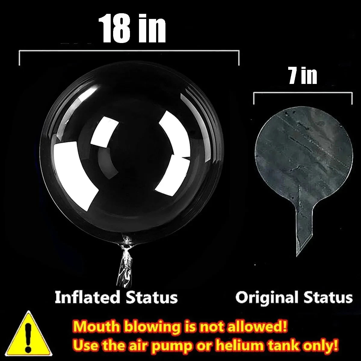 10Pcs New Year Clear LED light Up BoBo Balloons Luminous Bubble Balloon with Light String and Sticks for Wedding Party Decor