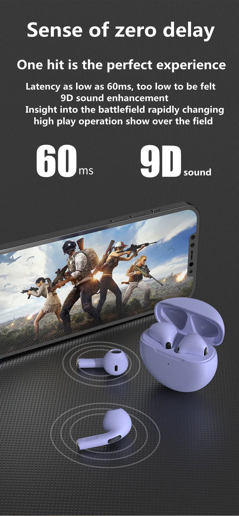 Original Air Pro 6 TWS Wireless Headphones Fone Bluetooth Earphones Mic Pods InEar Earpods Pro6 sport Headset For Xiaomi