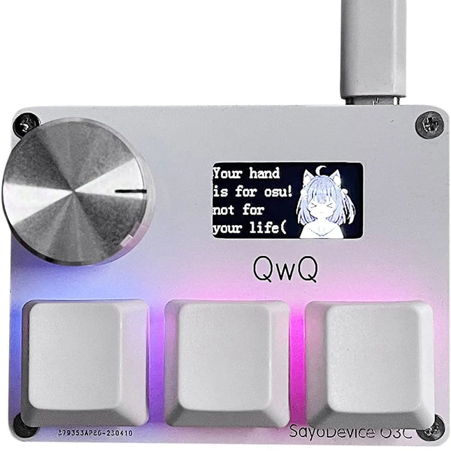 O3C SayoDevice OSU O3C Rapid Trigger Hall Switches Magnetic Pink Switches Keyboard With Knob Screen Copy Paste Shotcut