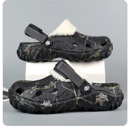 YRZL Winter Colgs Slippers Men's Shoes Men Beach Working Garden Shoe Home Soft Plush Slippers Bedroom Fuzzy Shoes Indoor Outdoor