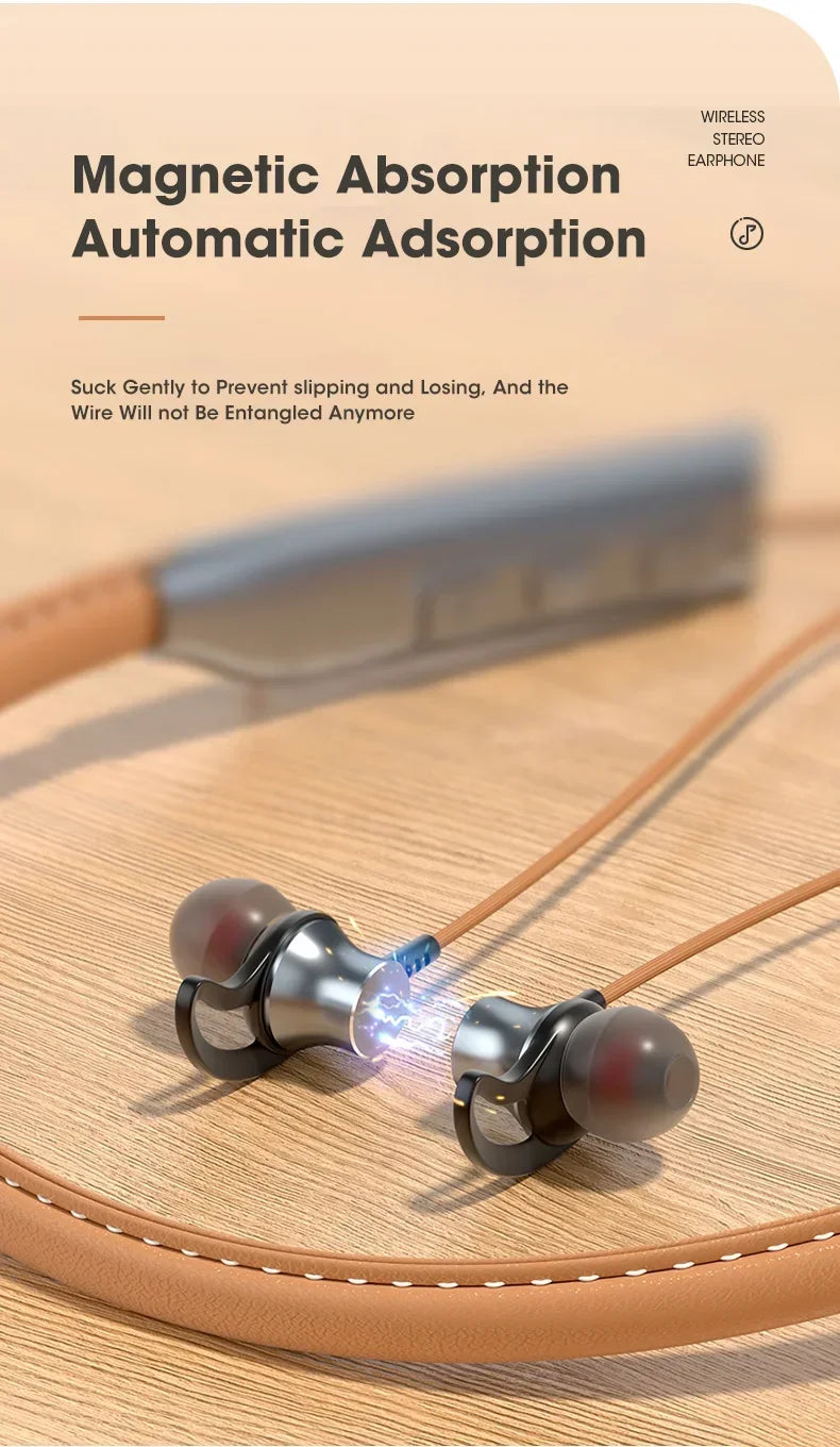 80 Hours Playback Wireless Headphones Bass Sport Bluetooth Headphone HiFi Earbuds Bluetooth Wireless Headset with Microphone