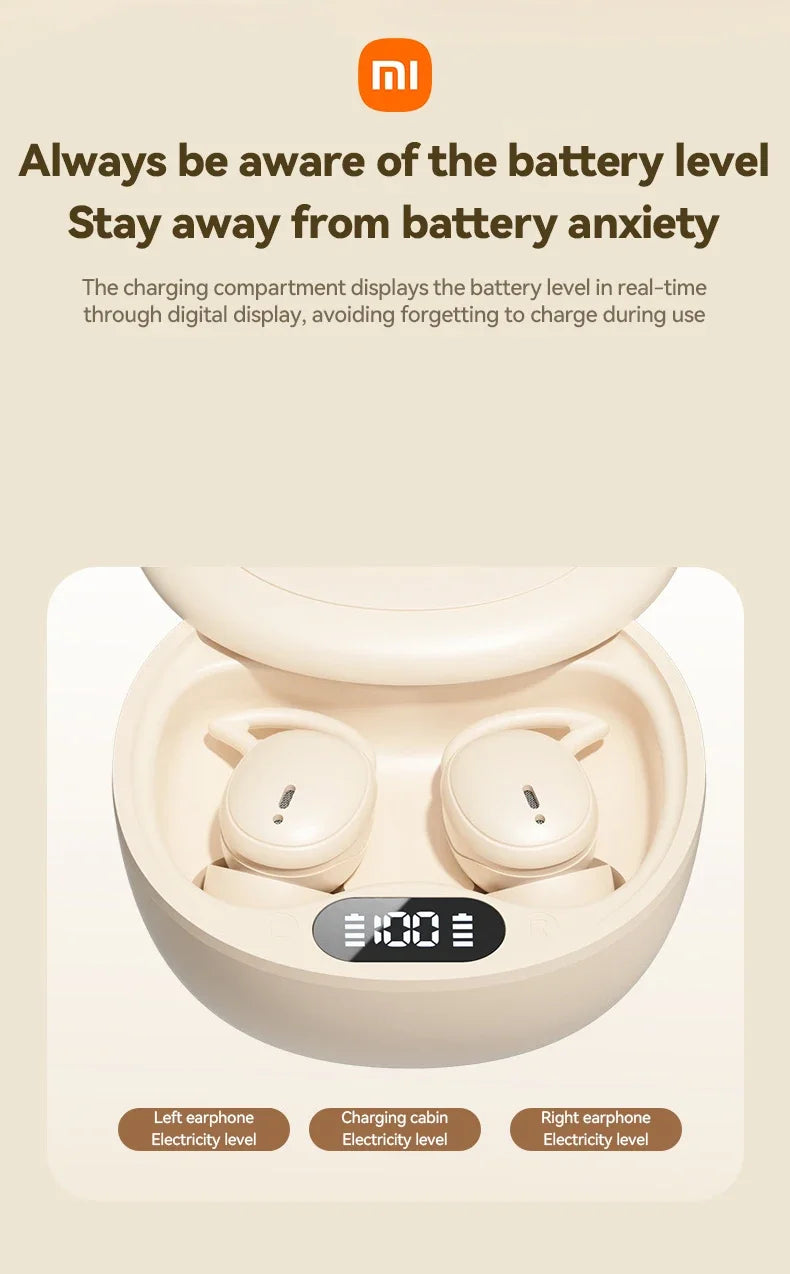 XIAOMI MIJIA M73 TWS Sleep Wireless Earbuds Bluetooth5.4 In Ear Stereo Hidden Earphones Noise Cancelling Headphones With Mic