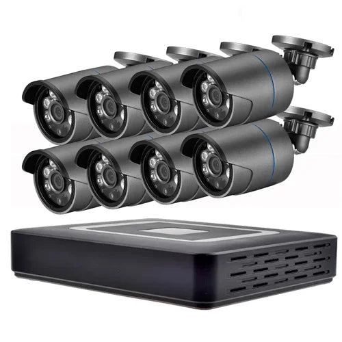 AZISHN H.265+ 8CH 5MP AHD DVR Kit CCTV System Motion Detection HD Outdoor IP66 Bullet Camera XMEye APP P2P Surveillance Set