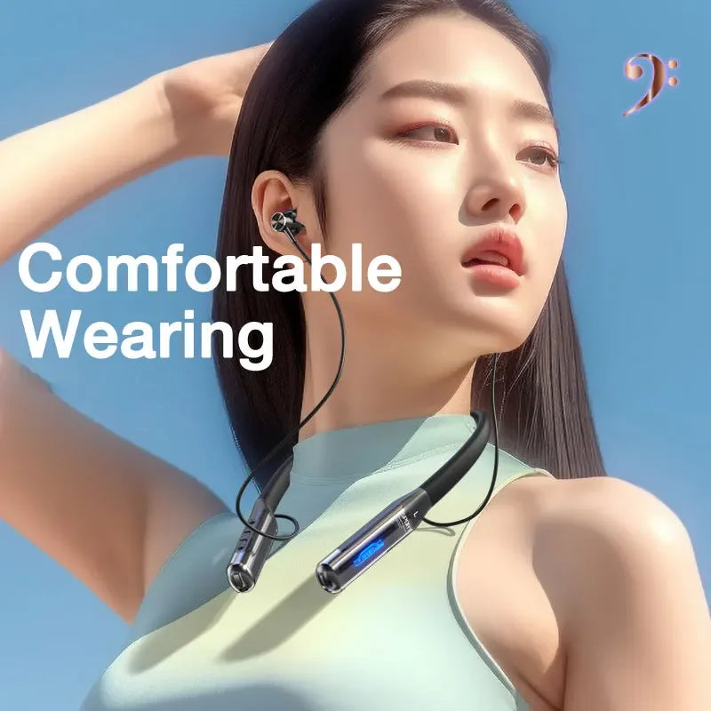 EARDECO 80 Hours Endurance Bluetooth Sport Headphone with Mic Wireless Headphones Bass Stereo Neckband Earphones Bluetooth 5.3