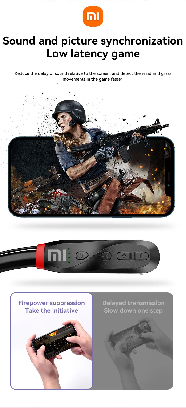 200 Hour Play XIAOMI i35 Neckband Wireless Earbuds Bluetooth5.3 Stereo Earphones Noise Reduction Sport Neckband Headset