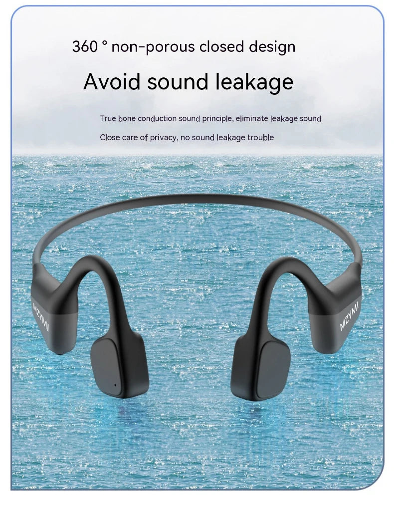 MZYMI A20 Bone Conduction Neckband Wireless Earphones Mijia Bluetooth Headphones Sports Over Ear Headset With Mic Stereo Earbud