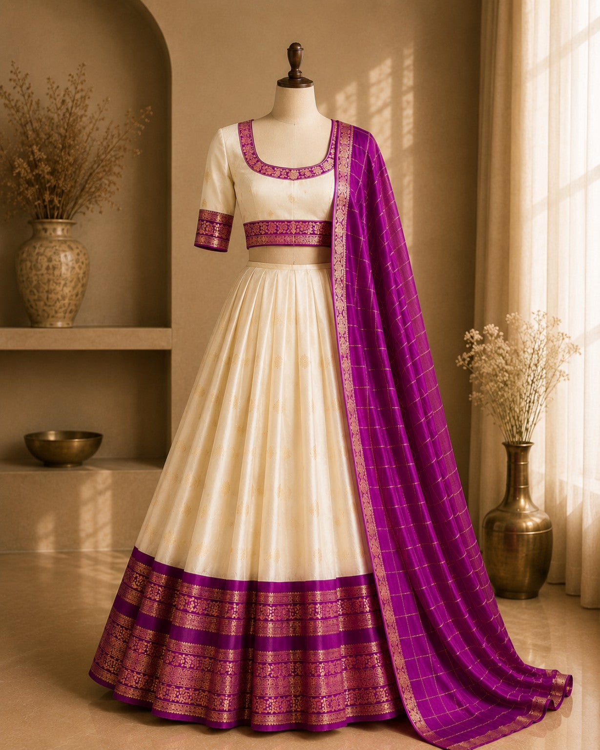 Noam Meghama Kerala Half Saree Set
