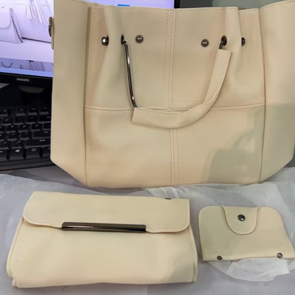 European and American fashion single shoulder Messenger bag ladies three-piece tassels mother bag
