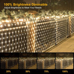 6X2m Large Net Fairy String Lights for Bushes Plug in, 300LEDs Outdoor Net Lights Mesh Lights Garden Tree Lights,, Connectable, with Remote Timer for Xmas Yard