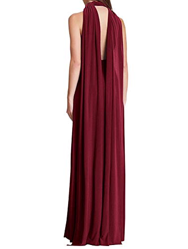 Womens Sexy Convertible Multi Way Wrap Transformer Solid Cocktail Off Shoulder Wedding Bridesmaid Evening Long Maxi Dress Floor Length Bandage Pageant Prom Ball Gowns