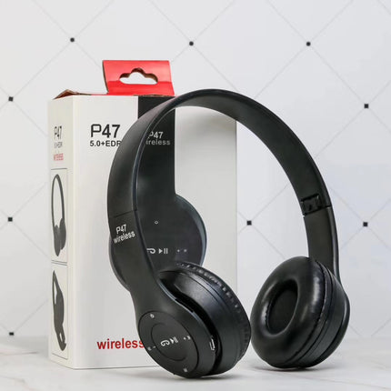 Wireless Headset Foldable Stereo Bass Bluetooth Headphones Kid Girl Helmet Gift,with Mic USB Bluetooth 5.0 Adaptor For TV Gaming