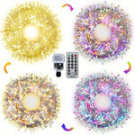 100M Long Lights Outdoor Fairy Lights Plug in, 800LED String Lights Indoor for Room, Diamond LED Shape Garden Tree Lights with Remote Timer, 10M Lead Wire