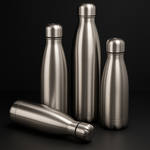 Stainless Steel Water Bottle 500ml/750ml/1000ml – Leakproof Sports Travel Drink Bottle for Gym, Hiking, Cycling & Outdoor