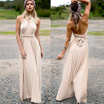 Womens Sexy Convertible Multi Way Wrap Transformer Solid Cocktail Off Shoulder Wedding Bridesmaid Evening Long Maxi Dress Floor Length Bandage Pageant Prom Ball Gowns