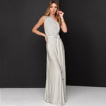 Womens Sexy Convertible Multi Way Wrap Transformer Solid Cocktail Off Shoulder Wedding Bridesmaid Evening Long Maxi Dress Floor Length Bandage Pageant Prom Ball Gowns