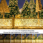 100M Long Lights Outdoor Fairy Lights Plug in, 800LED String Lights Indoor for Room, Diamond LED Shape Garden Tree Lights with Remote Timer, 10M Lead Wire