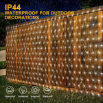 6X2m Large Net Fairy String Lights for Bushes Plug in, 300LEDs Outdoor Net Lights Mesh Lights Garden Tree Lights,, Connectable, with Remote Timer for Xmas Yard
