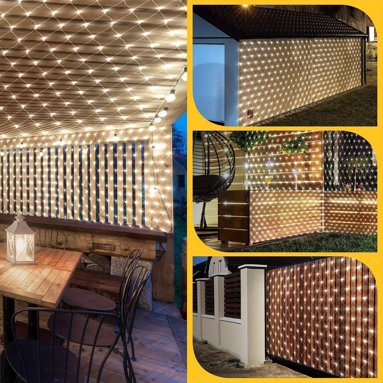 6X2m Large Net Fairy String Lights for Bushes Plug in, 300LEDs Outdoor Net Lights Mesh Lights Garden Tree Lights,, Connectable, with Remote Timer for Xmas Yard