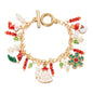 Personalized Christmas Bracelet Christmas Tree Santa Claus Pendant Bracelet For Women Jewelry