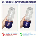 Portable Blender – USB Rechargeable Mini Smoothie & Shake Maker, 6 Stainless Steel Blades, 430g Capacity, Personal Juicer Mixer for Fresh Juice, Protein Shakes & Travel – Compact Blenders for Kitchen