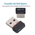 USB WiFi Adapter 802.11N Nano USB 2.0 Wireless Dongle – 150Mbps for Windows PC & Laptop