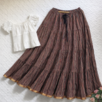 Blackfever Elegant Multicolour Striped Tiered Maxi Skirt – Free Size