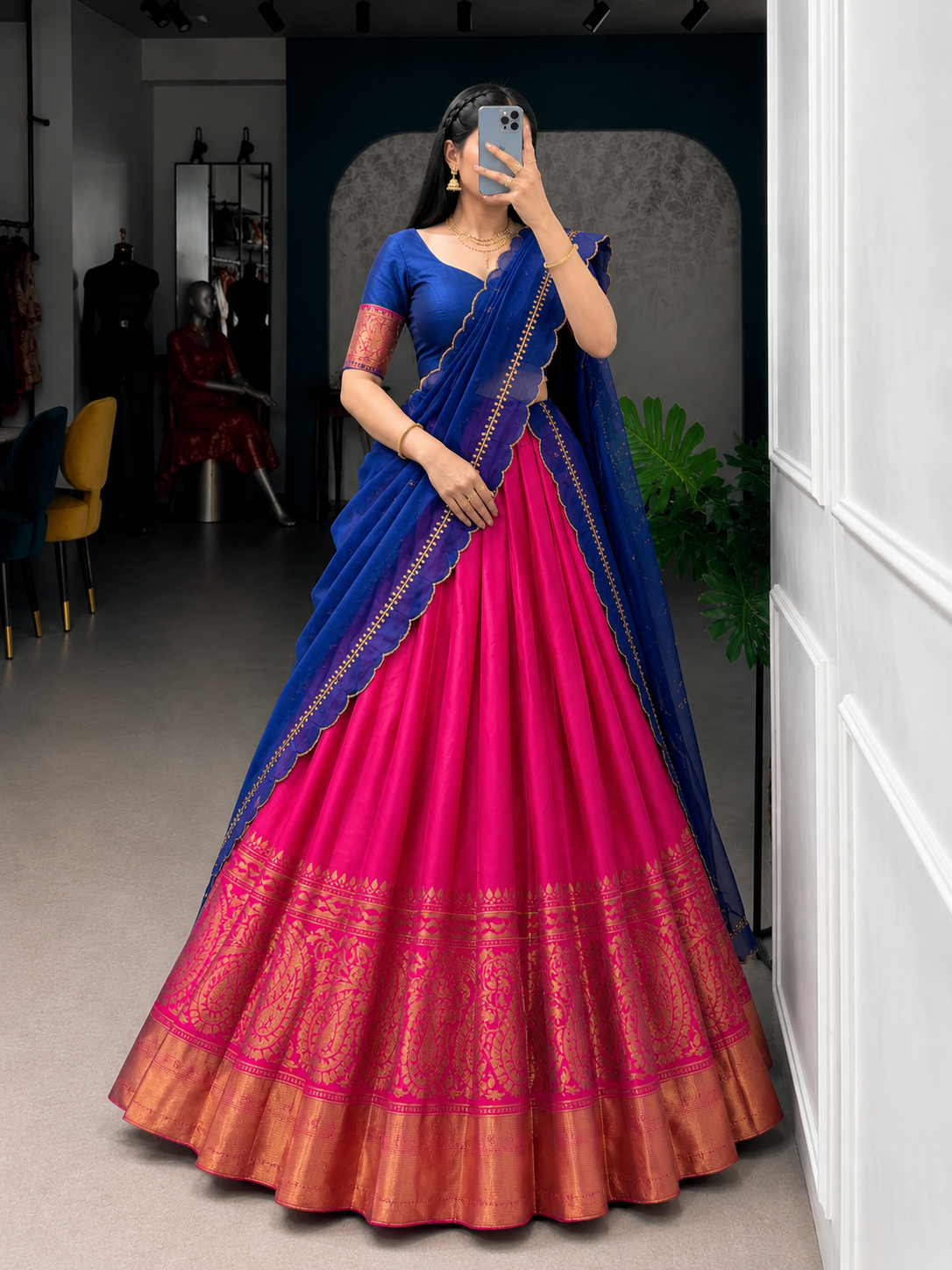 Noam Neelanjana Half Saree Set