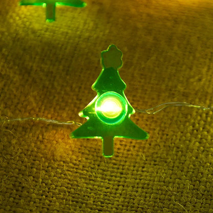 2M 20LED Santa Claus Snowflake LED Light String Christmas Decoration For Home Xmas Tree Ornament 2024 Navidad Kids Gift New Year