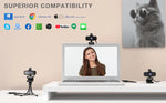 FIFINE 1440p Full HD PC Webcam with Microphone, tripod, for USB Desktop & Laptop,Live Streaming Webcam for Video Calling-K420