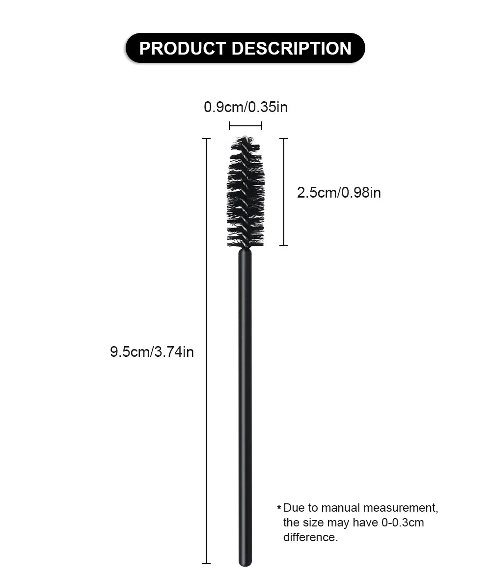 ANNAFRIS 50Pcs  Disposable Eyelash  Brush Soft Head Crystal Eyebrow Brush Lash Extension Brush  Mascara Wand Makeup Tool